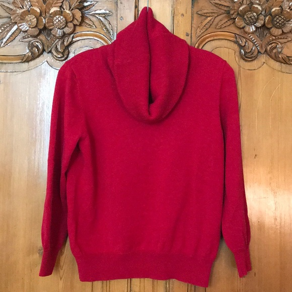 Draper’s & Damon’s Cherry Red Cowl Neck Sweater - Picture 1 of 4